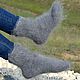 Grey DOWN SOCKS for MEN (size 40-46 ). Socks. KOZAmoDA (kozamoda) (kozamoda). My Livemaster. Фото №5