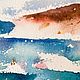 Картина с маяком красно-белым в море в шторм Морской пейзаж. Картины. Современные картины для интерьера (olga-ermakova). Ярмарка Мастеров.  Фото №8