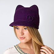 Широкополая фетровая женская шляпа "Шоколатье"