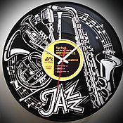 Для дома и интерьера handmade. Livemaster - original item Watch from vinyl records: Jazz. Gift music lover.. Handmade.