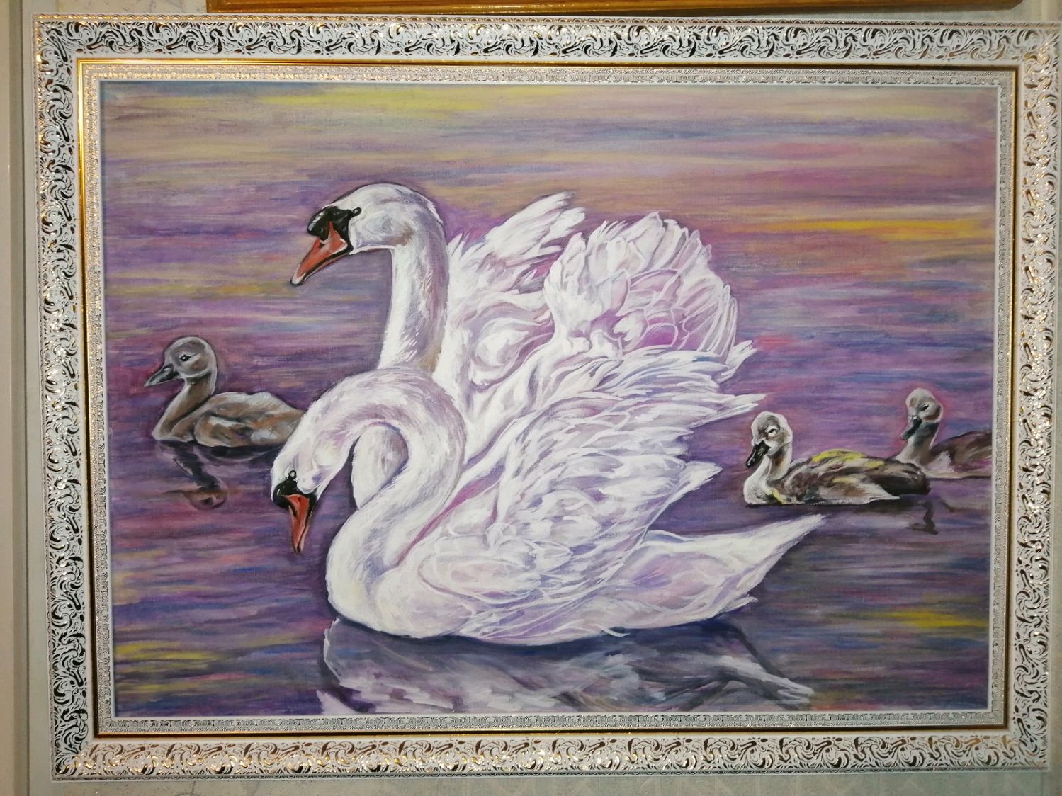 Лебединое семейство картина