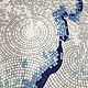 Мозаика в ванную ручной работы, панно из мозаики "Waterfall". Панно. Студия художественной мозаики. Ярмарка Мастеров.  Фото №6