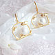 Earrings with pearls of Mallorca and gold ' Cloud', Earrings, Krasnogorsk,  Фото №1