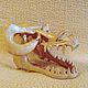 Sculpture wood Skull dragon 12h9h16, Figurines, Moscow,  Фото №1