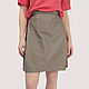 Order Cotton skirt with stripes short khaki. Yana Levashova Fashion. Livemaster. . Skirts Фото №3