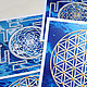 Tarjetas de felicitación Flor de la vida y Sri Yantra. Cards. real-mandala. Ярмарка Мастеров.  Фото №4