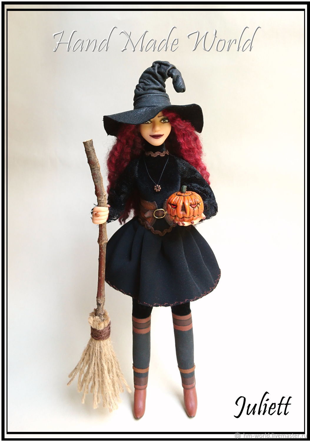 Original interior doll 'Witch-Halloween', Dolls, Ufa,  Фото №1
