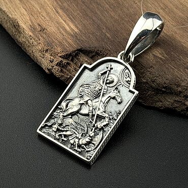 Украшения ручной работы. Ярмарка Мастеров - ручная работа Подвеска серебро 925 Георгий Победоносец. Handmade.