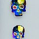 Заказать Клеевые стразы Swarovski "Skull" AB (18x14см)(14х10,5). TLN North. Ярмарка Мастеров. . Стразы Фото №3