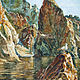 Большая картина акварелью В лучах теплого солнца. Южный пейзаж, Картины, Магнитогорск,  Фото №1