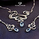 Air set (necklace, earrings, silver, Topaz). Jewelry Sets. jewelart. Online shopping on My Livemaster.  Фото №2