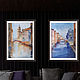 Diptych in watercolour Venice (channels brick blue painting). Pictures. Pastelena. Online shopping on My Livemaster.  Фото №2