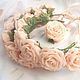 The rim is a wreath of roses out of fabric, Headband, Yurga,  Фото №1