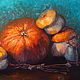Oil painting ' Red pumpkin turquoise', Pictures, Nizhny Novgorod,  Фото №1