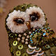 Brooch-Owl ' Needles». Owl is the barn owl. Brooches. Coffeelena. My Livemaster. Фото №4
