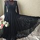Order Elegant dress 'Bride-3' in black. hand knitting from Galina Akhmedova. Livemaster. . Dresses Фото №3