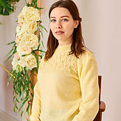 Одежда handmade. Livemaster - original item Sweater female spring lemon. Handmade.