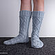 Knitted socks with arans, merino/alpaca. Socks. Knitwear shop Fairy Tale by Irina. My Livemaster. Фото №5