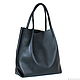 Shopper Bag Leather Black Bag Tote Bag Bag with Cosmetic Bag. Shopper. BagsByKaterinaKlestova (kklestova). My Livemaster. Фото №5