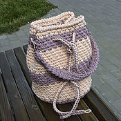 Сумки и аксессуары handmade. Livemaster - original item bag-Torba: Knitted bag made of polyester cord. Handmade.