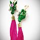 Заказать Серьги лошадь, серьги лошади, horse earrings, серьги кони. SWEET FETISH. Ярмарка Мастеров. . Серьги-кисти Фото №3