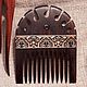 Hair wooden comb micromosaic inlay, set accessories, Combs, Kursk,  Фото №1