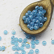 Материалы для творчества ручной работы. Ярмарка Мастеров - ручная работа Beads: Rondeli 2h3 mm Summer azure crystal 95 PCs. Handmade.