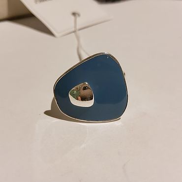 Винтаж ручной работы. Ярмарка Мастеров - ручная работа Винтаж: Кольцо ЭМАЛЬ ИТАЛЬЯНСКАЯ серебрение,Россия.. Handmade.