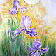irises, iris batik, batik irises, tunic with iris, the iris blouse, blouse batik, purple irises, purple irises, purple irises, Studio rainbow, Studio rainbow, Victoria, batik

