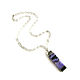 Agate pendant on a chain 'Anticipation' purple long, Pendants, Moscow,  Фото №1