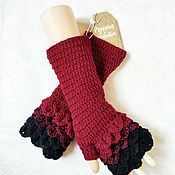 Аксессуары handmade. Livemaster - original item Mittens Dragon Scales Knitted Warm Mittens Gloves. Handmade.