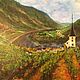  Oil painting Grapes Mountain Landscape of Germany. Gold of the Rhine. Pictures. sharaeva-elena. My Livemaster. Фото №5