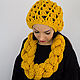 Scarf. Women's knitted scarf, infinity.Winter scarf-Snood, Scarves, Sofia,  Фото №1