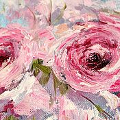 Картины и панно handmade. Livemaster - original item Pictures: Snowy roses. Handmade.