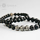 Onyx men's bracelet made of natural onyx and 925 silver, Bead bracelet, Magnitogorsk,  Фото №1