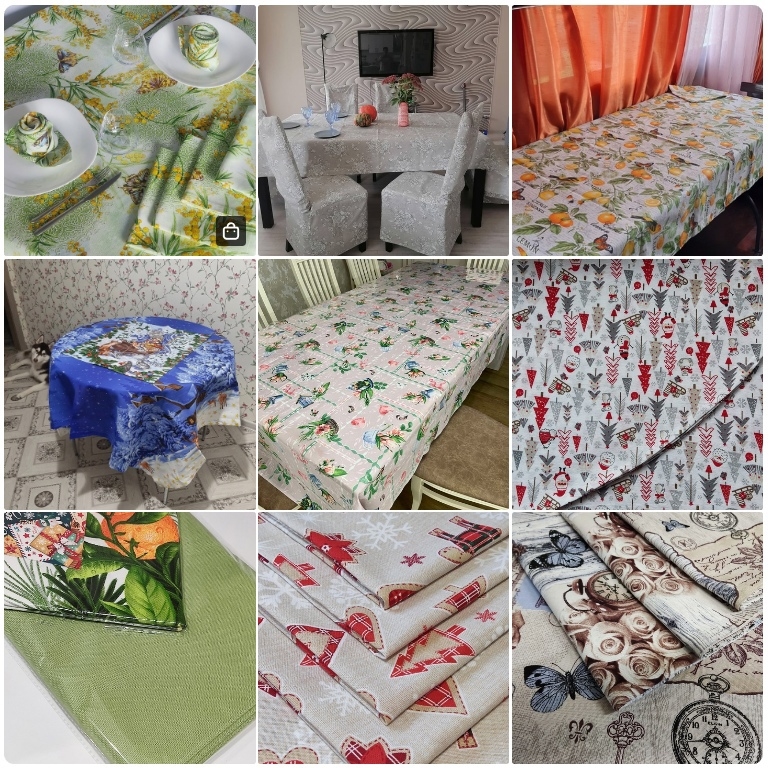 Скатерти выполнены на заказ