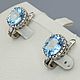 Order Silver earrings with natural topaz 12h10 mm. yakitoriya. Livemaster. . Earrings Фото №3