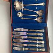Винтаж ручной работы. Ярмарка Мастеров - ручная работа Vintage Cutlery: Estonia knives spoons nickel silver USSR. Handmade.