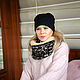 A set of knitted 'Golden leaves' Hat, beanie and Snood, Headwear Sets, Moscow,  Фото №1