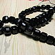 Black tourmaline sherl 8 mm faceted square. Beads1. Elena (luxury-fittings). Online shopping on My Livemaster.  Фото №2