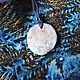 Ceramic Pendant Blue Flower in the snow. Pendants. GFox family workshop (homeaccent). My Livemaster. Фото №5