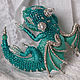 Brooch dragon 'Smaragd'. Brooch beads. Emerald Dragon. Brooches. master Alena Litvin. My Livemaster. Фото №4