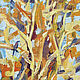 «Дерево в золоте» Картина маслом пейзаж осень птицы лес природа дерево, Картины, Москва,  Фото №1