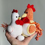 Сувениры и подарки handmade. Livemaster - original item Conjunto de Pascua gallo de la familia y el pollo. Handmade.