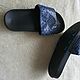 Order Outdoor flip-flops made of python skin, blue. Warm gift. Livemaster. . Flip flops Фото №3