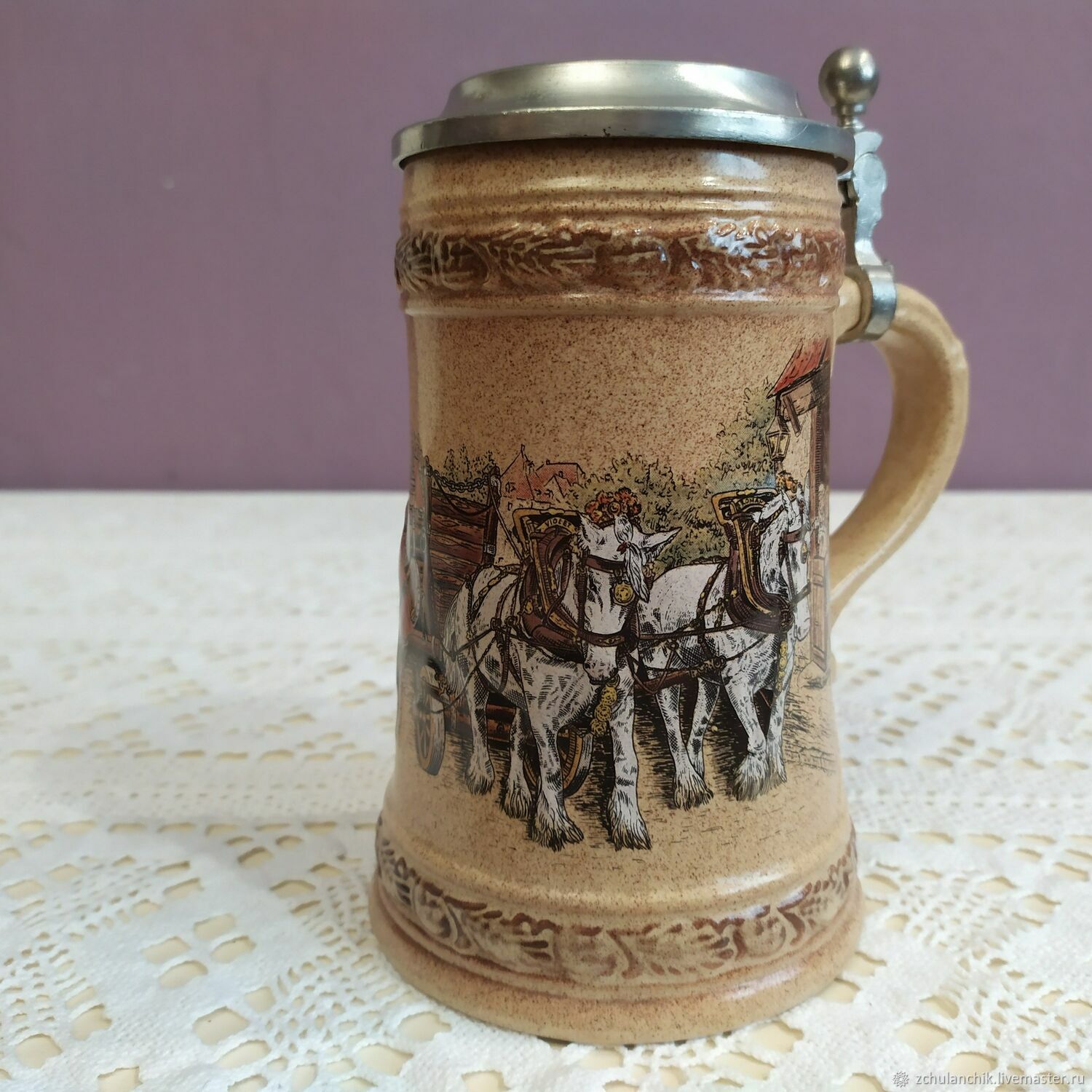 Винтаж: 0,6 л. GERZ. Германия. Коллекционная пивная кружка, клеймо ...