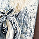 Картина с белым конем. Абстрактная картина Лошадь маслом. Картины. Картины художника  Ларисы Чигириной (larisa-chigirina). Ярмарка Мастеров.  Фото №6