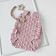 Newborn gift: Knitted bodysuit for girls, pink, 0-3 months. Gift for newborn. babyshop. Online shopping on My Livemaster.  Фото №2