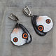 Butterfly earrings made of Taenaris catops leather, Earrings, Vidnoye,  Фото №1