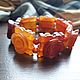 Carved carnelian bracelet. Bead bracelet. Shop. Online shopping on My Livemaster.  Фото №2